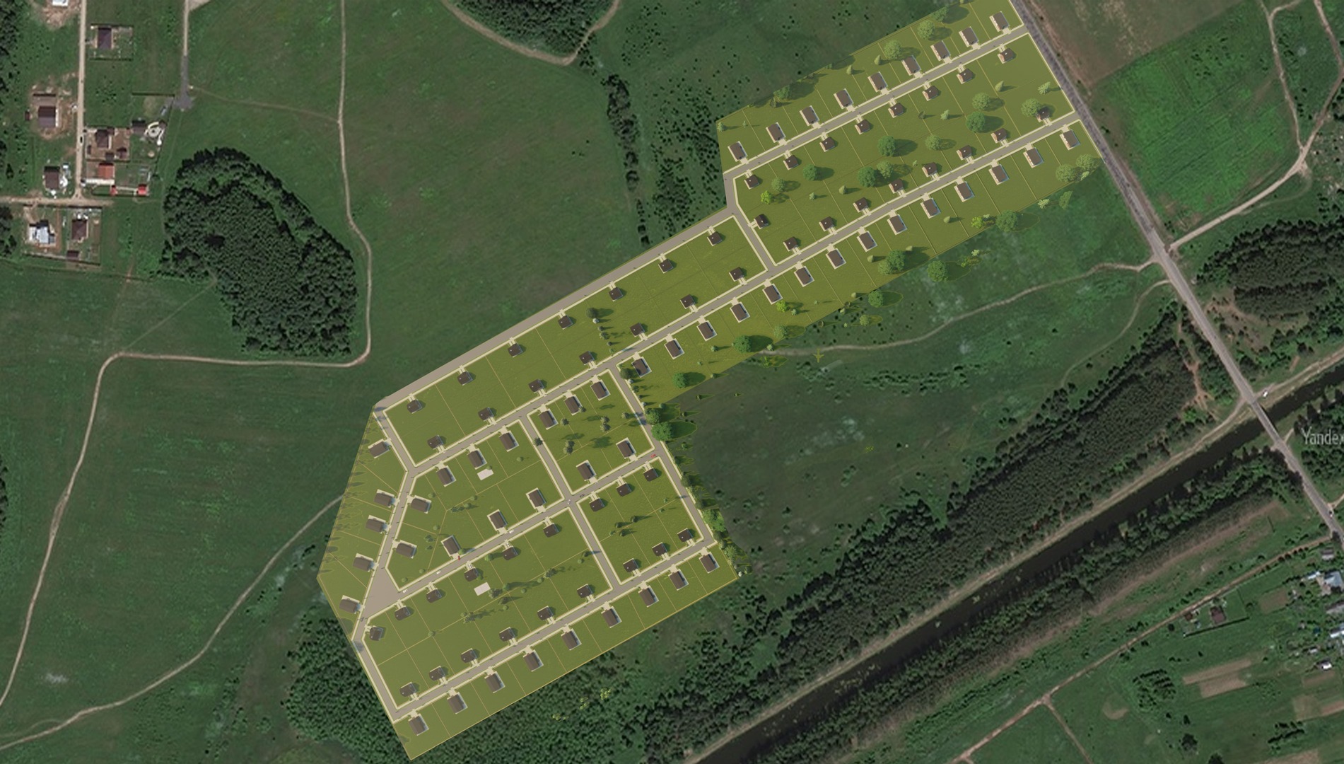 фото деревни Иванцево на берегу канала Волга-Уводь рядом с Уводьским водохранилищем близ города Иваново